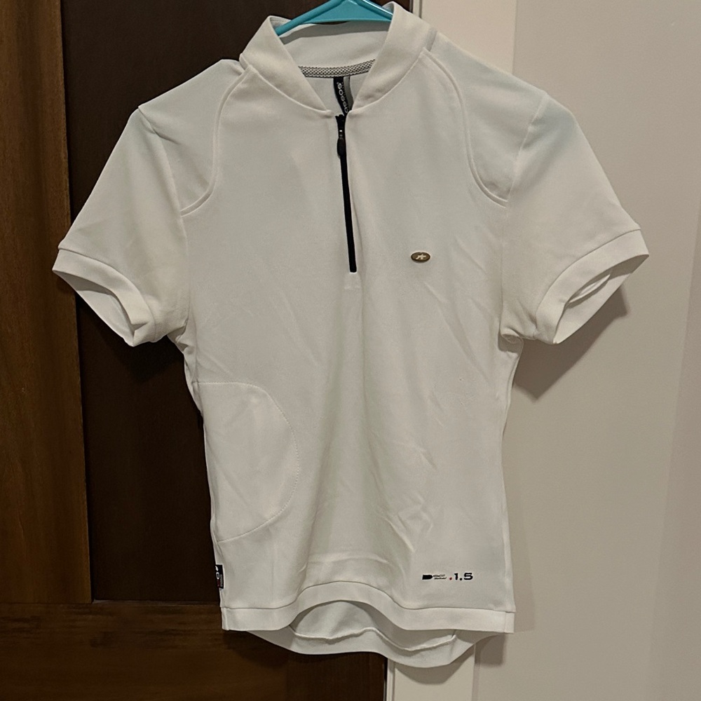 Assos White Short Sleeve Zip Cycling Shirt